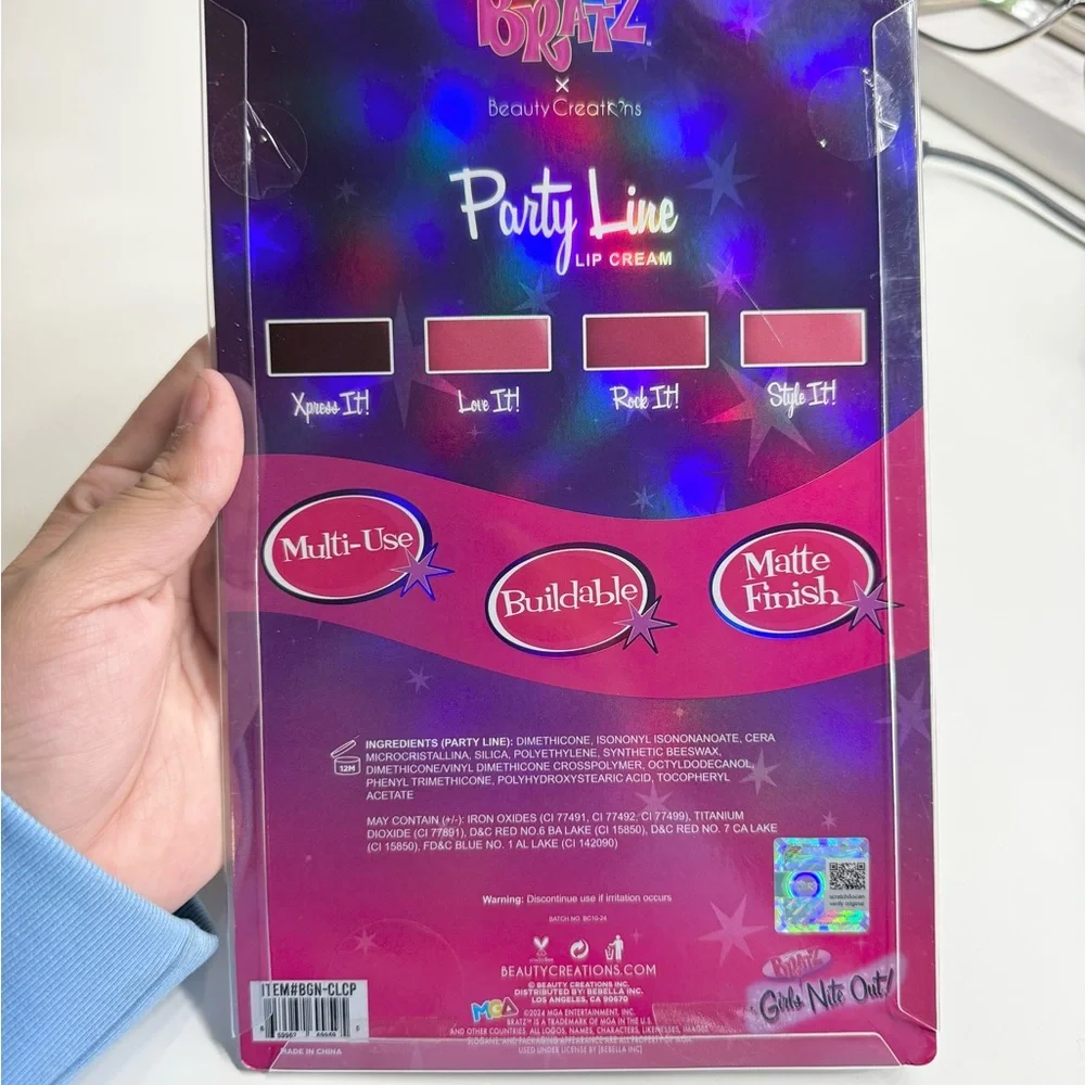Beauty Creations x Bratz Party Line Lip Cream